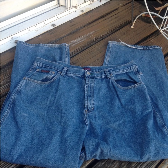 Hip Hop Rapper Baggy Carpenter Tommy Jeans 38”x30” Spellout Vintage 90s Hilfiger - Picture 1 of 7